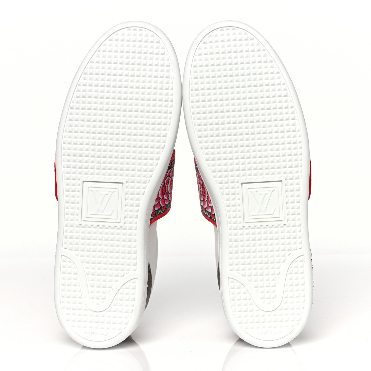 Louis Vuitton Calfskin Reverse Monogram Kabuki Low Top Sneakers 37 White 5 of 8