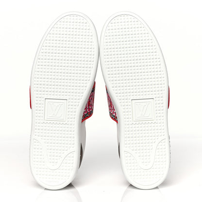 Louis Vuitton Calfskin Reverse Monogram Kabuki Low Top Sneakers 37 White 5 of 8