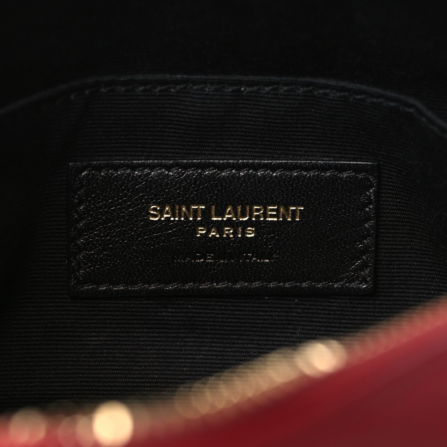 Saint Laurent Calfskin Matelasse Monogram Lou Belt Bag Dark Legion Red 5 of 7