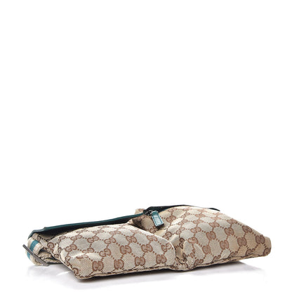 Gucci GG Monogram Web Double Pocket Belt Bag Turquoise 4 of 9