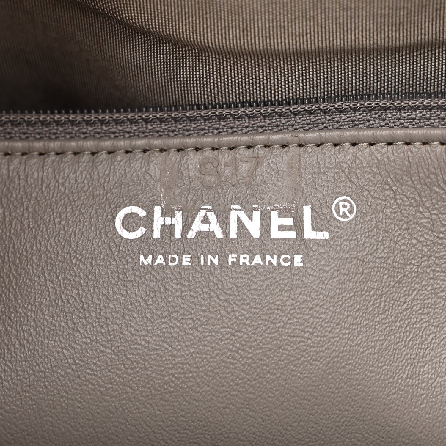 Chanel Iridescent Calfskin CC East West Shopping Tote Light Grey 8 of 11