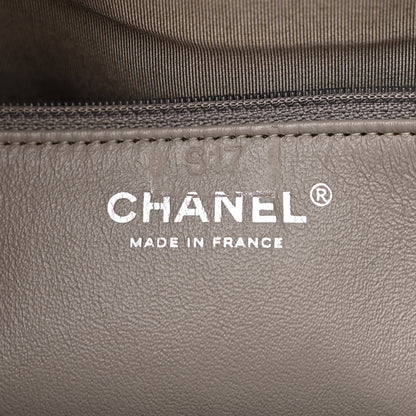 Chanel Iridescent Calfskin CC East West Shopping Tote Light Grey 8 of 11