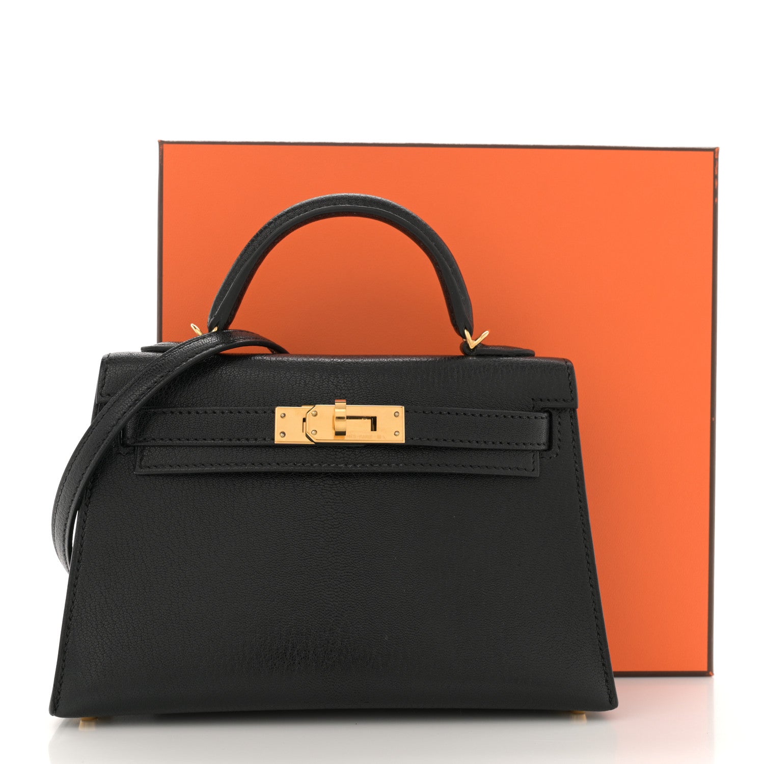 Hermes Chevre Chamkila Mini Kelly Sellier 20 Black 11 of 11