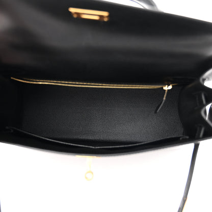 Hermes Tadelakt Kelly Sellier 32 Black 5 of 13