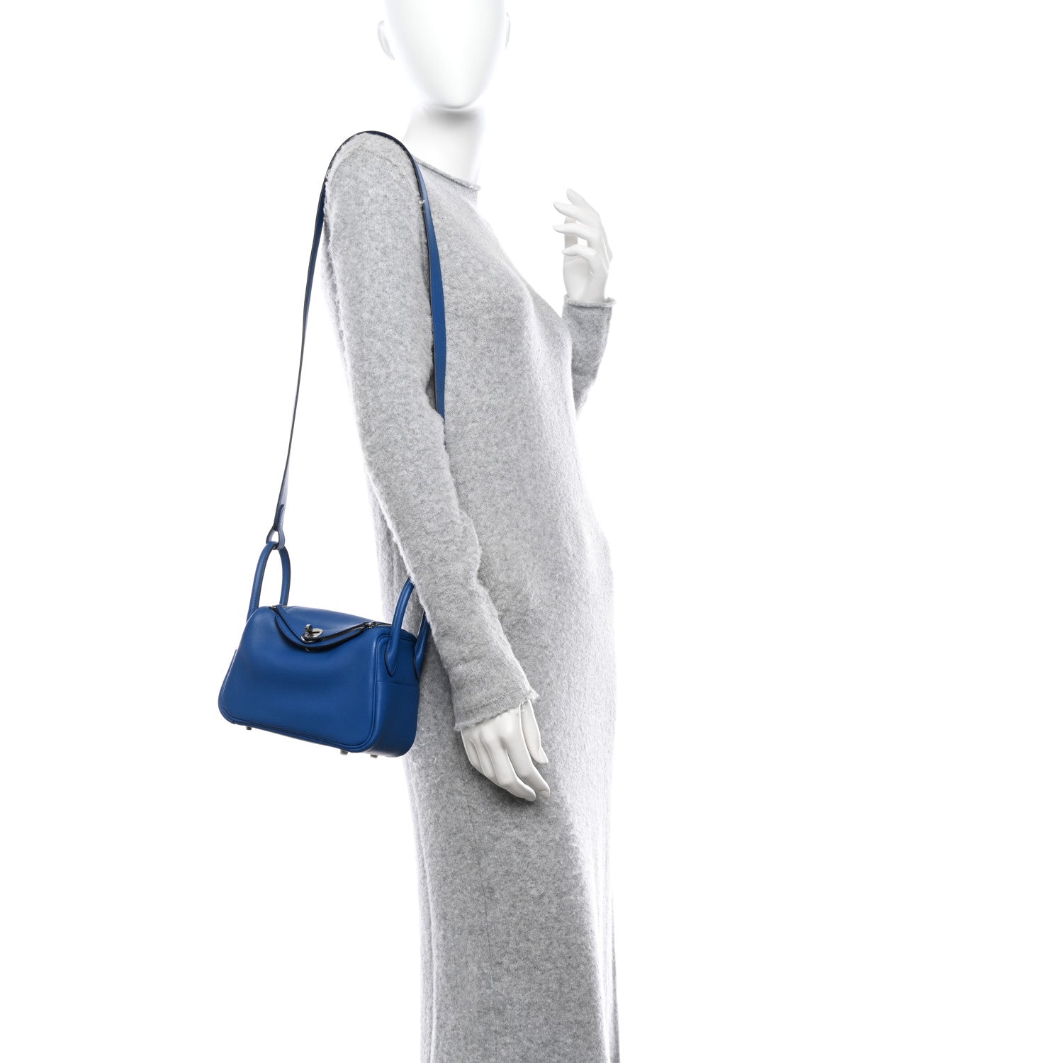 Hermes Swift Verso Mini Lindy 20 Bleu France Bleu Saphir 2 of 12