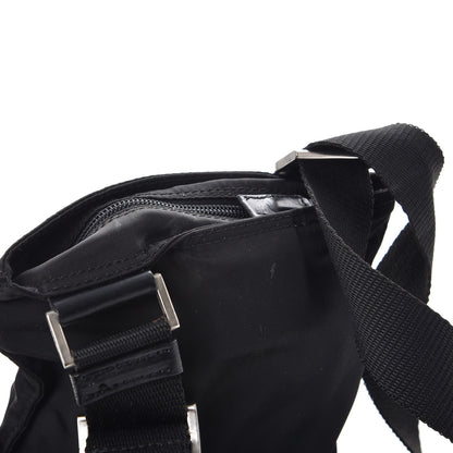 Prada Nylon Small Flat Messenger Bag Black 9 of 11