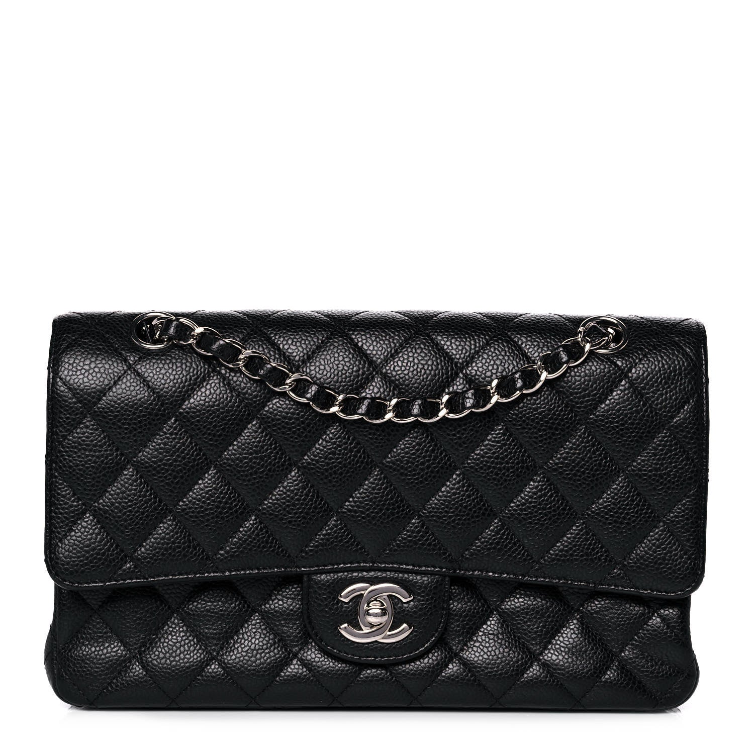 Chanel Caviar Quilted Medium Double Flap Black 1 of 13