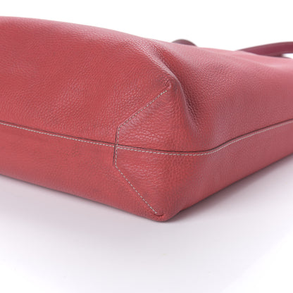 Hermes Taurillon Clemence Double Sens 36 Reversible Tote Rubis Bougainvillea 7 of 16