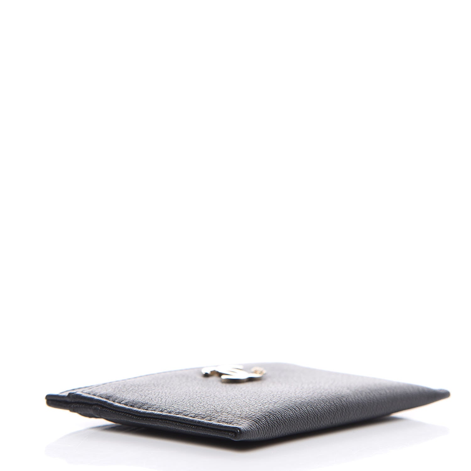 Chanel Calfskin Camellia Card Holder Black 4 of 9
