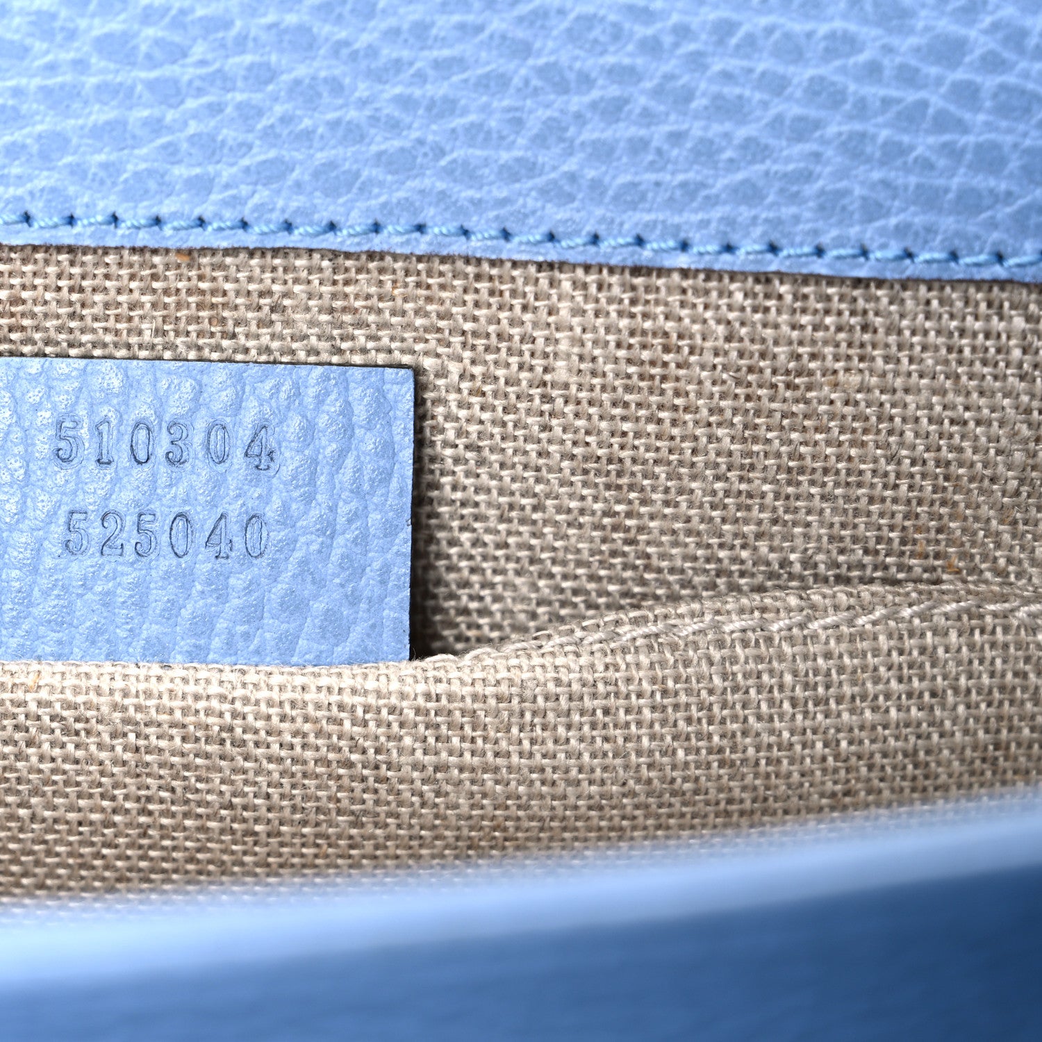 Gucci Dollar Calfskin Small Interlocking G Shoulder Bag Mineral Blue 7 of 11