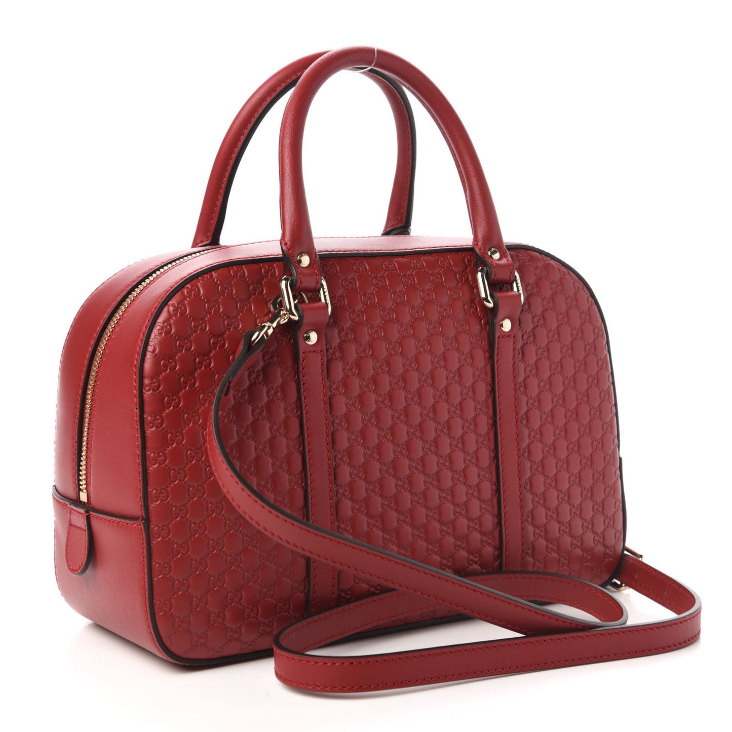 Soft Microguccissima Medium Crossbody Bag Rosso