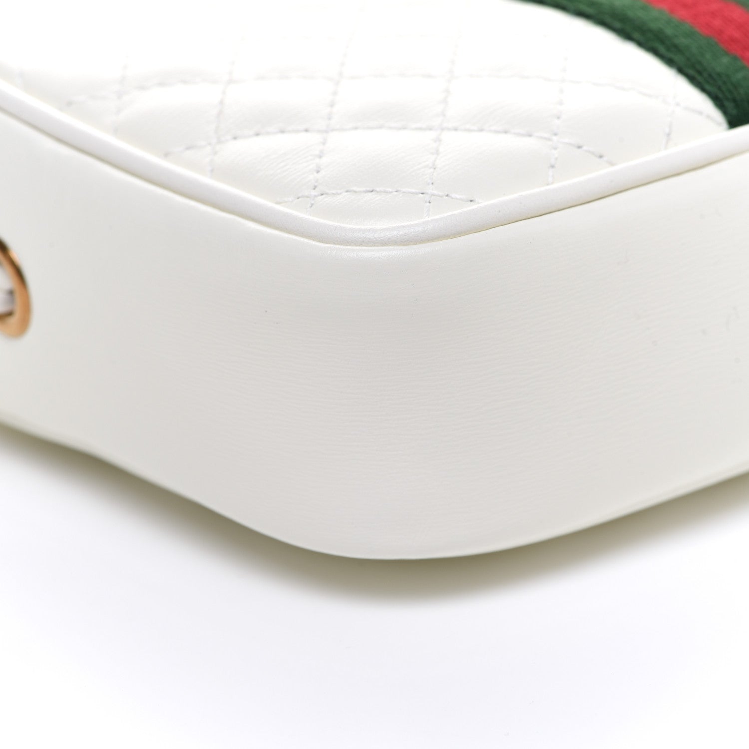Gucci Calfskin Web Trapuntata Mini Shoulder Bag Off White 8 of 10