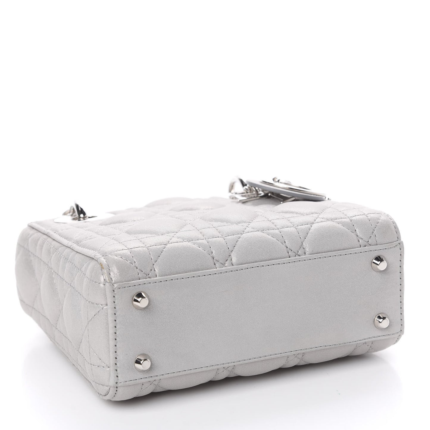 Lambskin Cannage Mini Lady Dior Grey