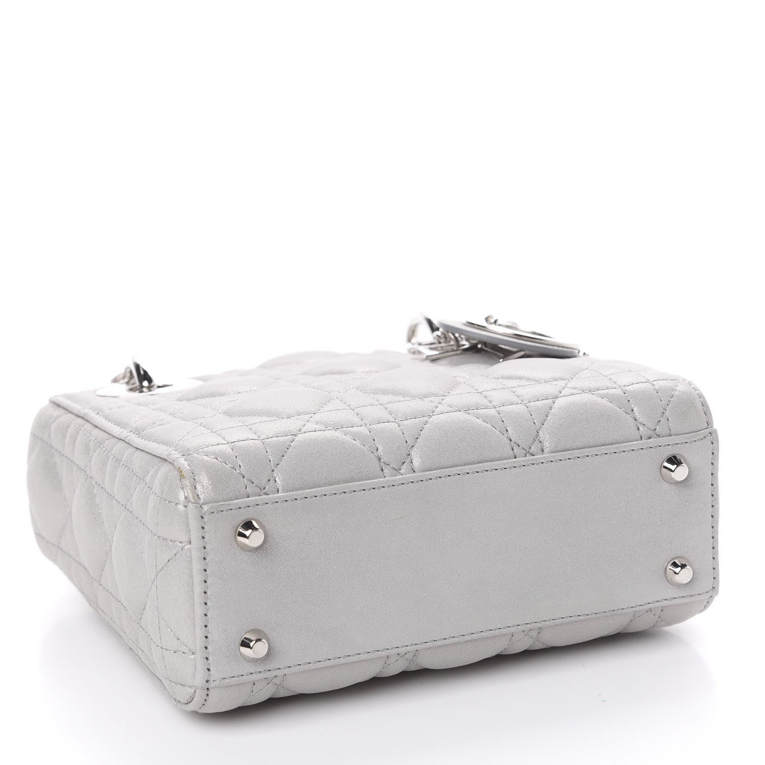 Christian Dior Lambskin Cannage Mini Lady Dior Grey 5 of 12