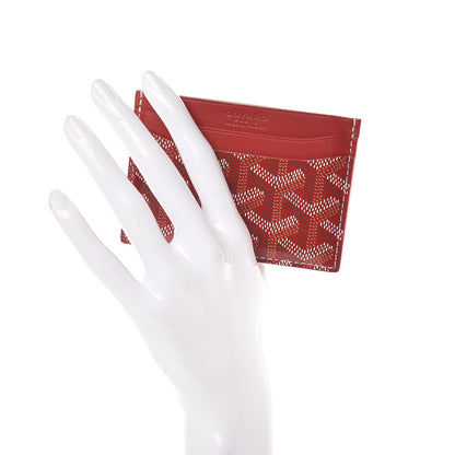 Goyard Goyardine Saint Sulpice Card Holder Red 2 of 7