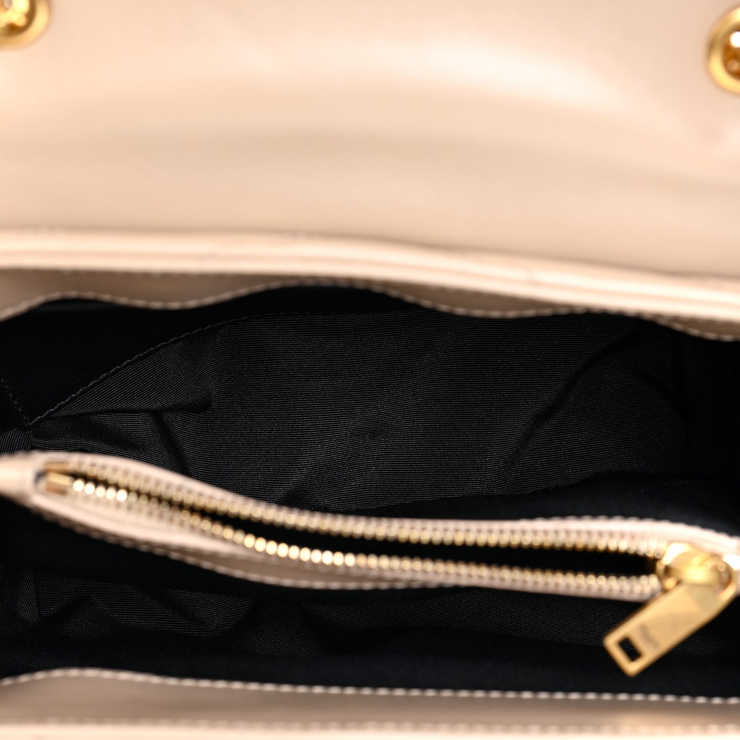 Calfskin Y Quilted Monogram Small Loulou Chain Satchel Dark Beige