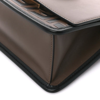 Fendi Vitello Century F is Fendi Bi-Color FF 1974 Embossed Small Kan I Shoulder Bag Maya Black 12 of 13