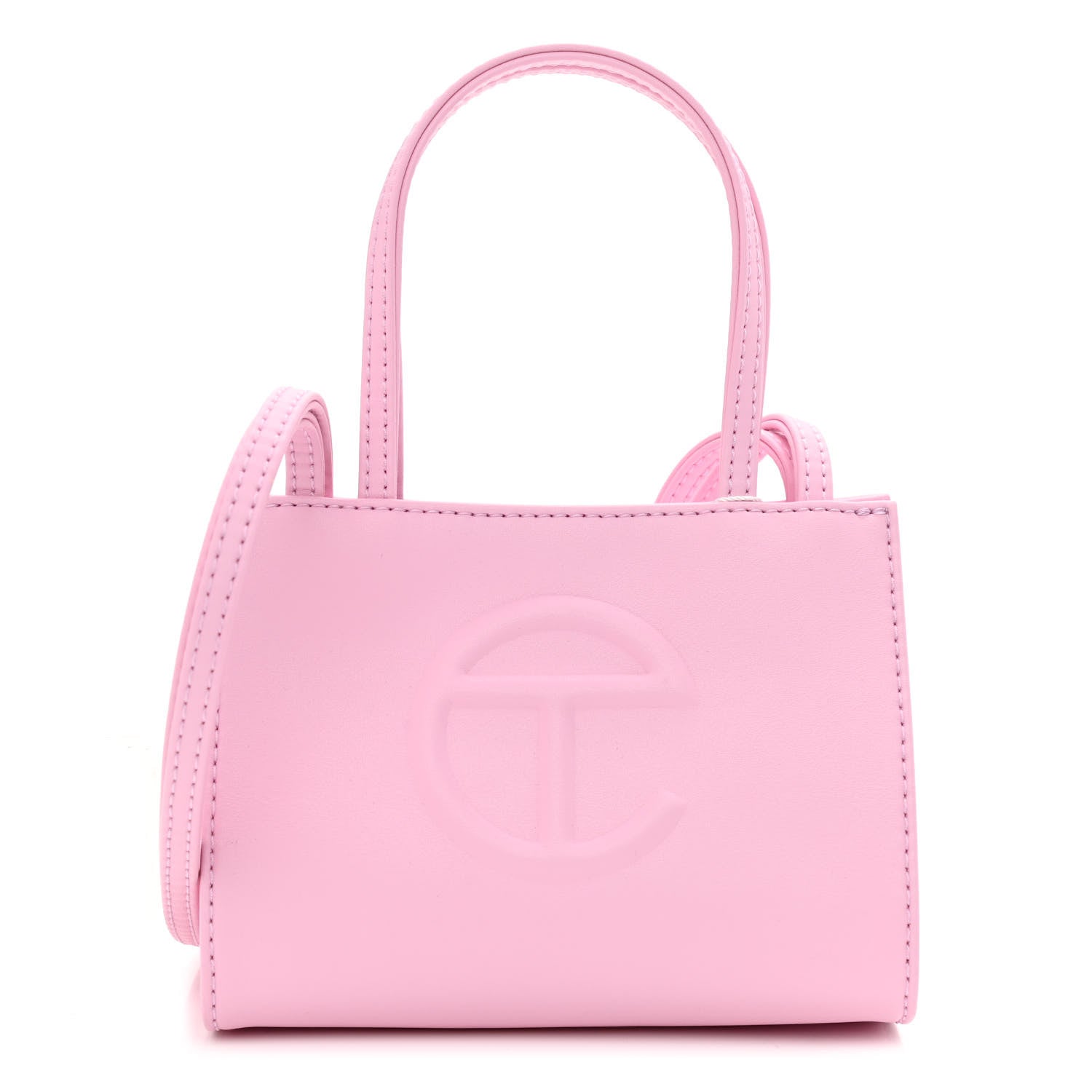 Telfar Vegan Leather Small Shopping Bag Bubblegum 1 of 11