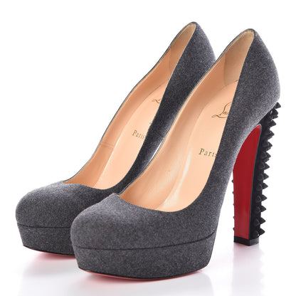 Christian Louboutin Flannel Veau Velours Taclou 120 Pumps 41 Grey 3 of 8