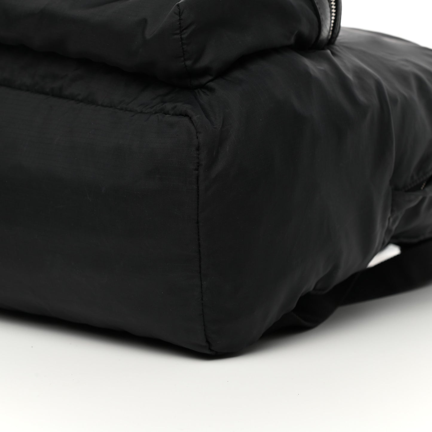 Nylon City Fold Up Backpack Belt Bag Black
