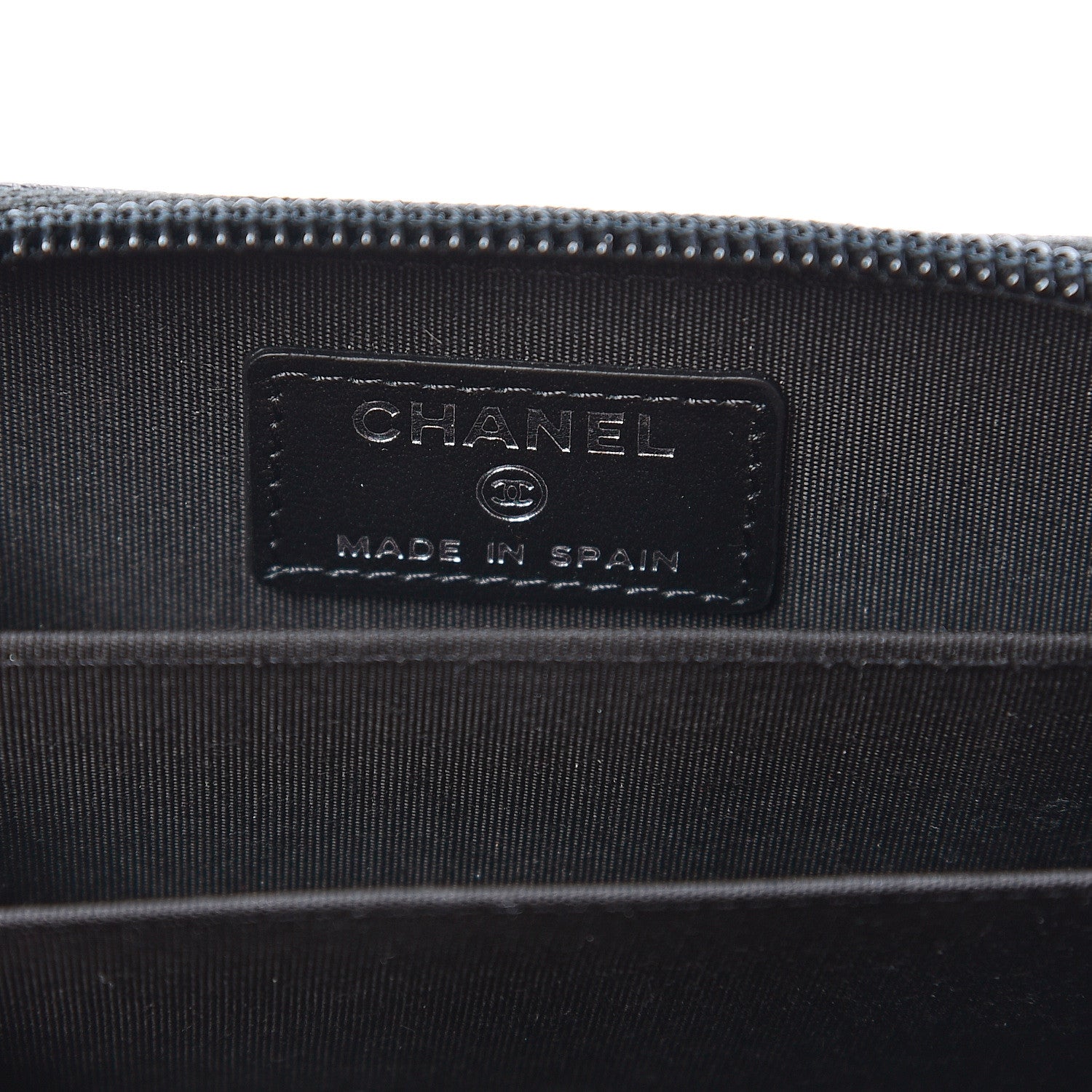 Chanel Caviar Quilted Boy Zip Around Coin Purse Wallet 5 of 6