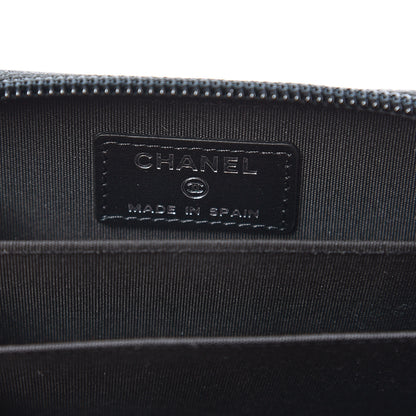 Chanel Caviar Quilted Boy Zip Around Coin Purse Wallet 5 of 6
