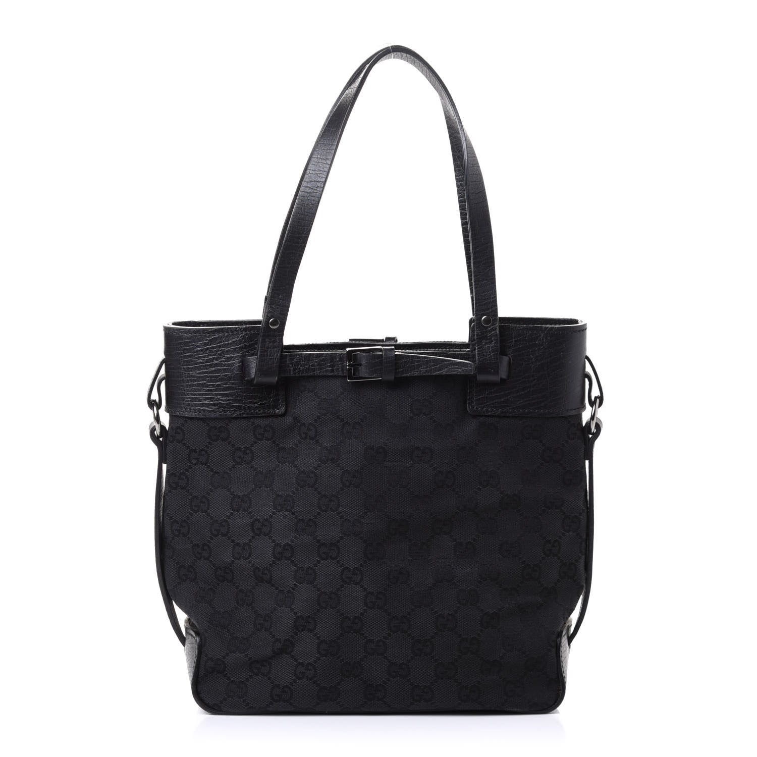 Gucci Monogram Small Bucket Tote Black 1 of 4