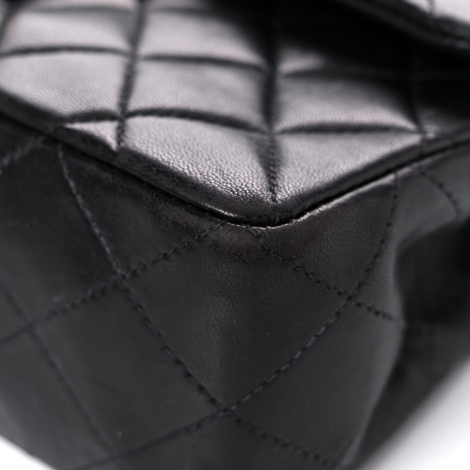 Chanel Lambskin Quilted Medium Double Flap Black 9 of 22