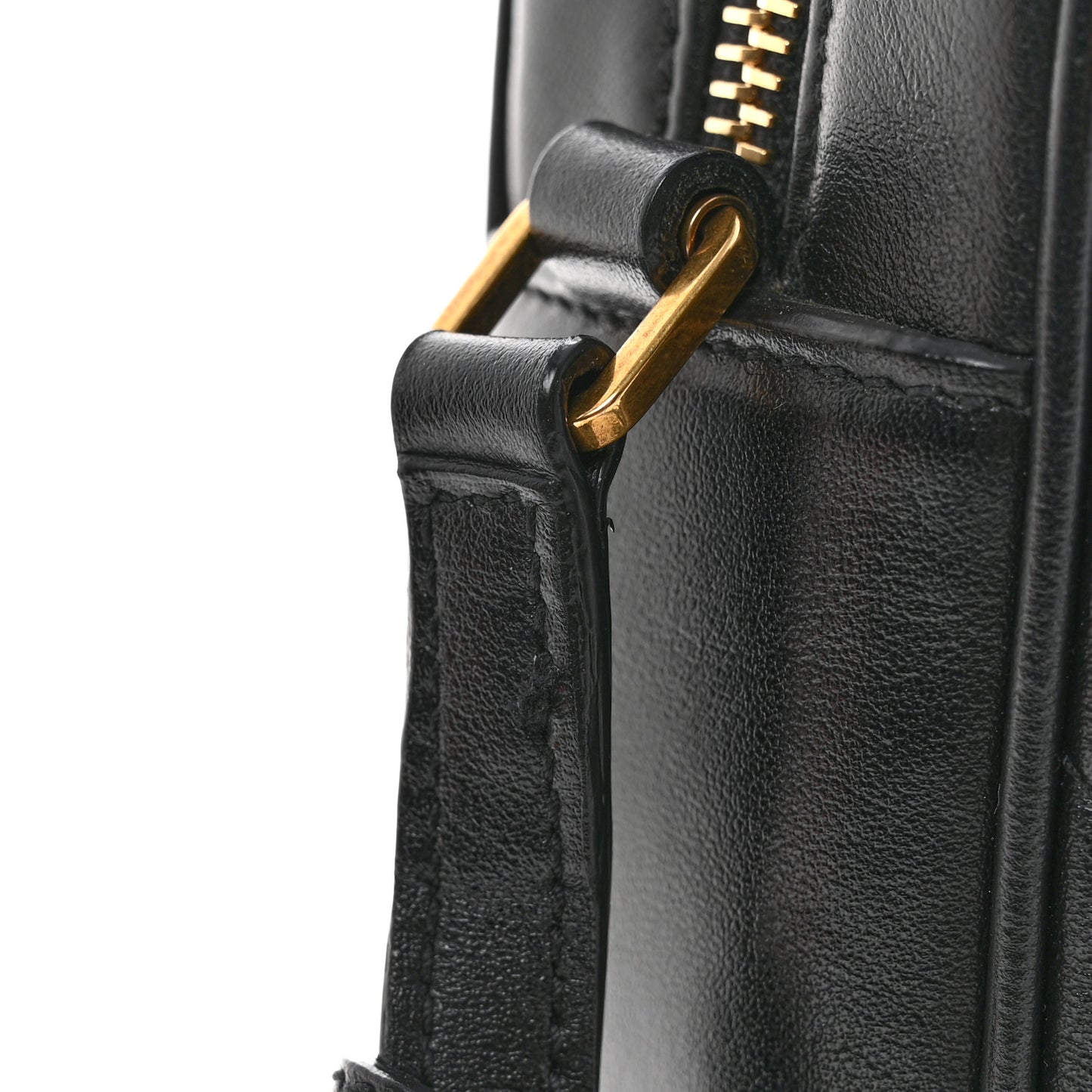 Calfskin Matelasse Monogram Lou Camera Bag Black