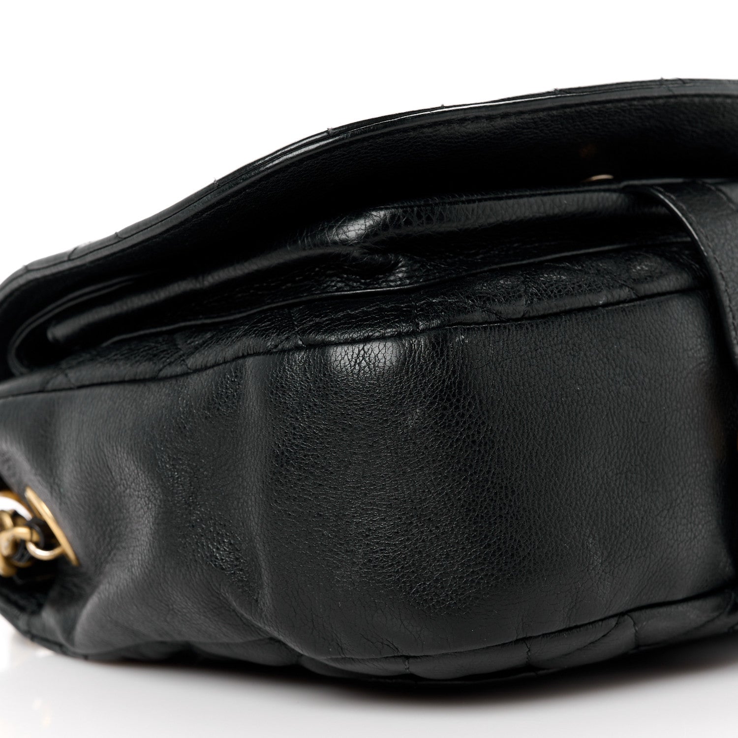 Chanel Grained Calfskin Quilted Messenger Flap Black 9 of 12