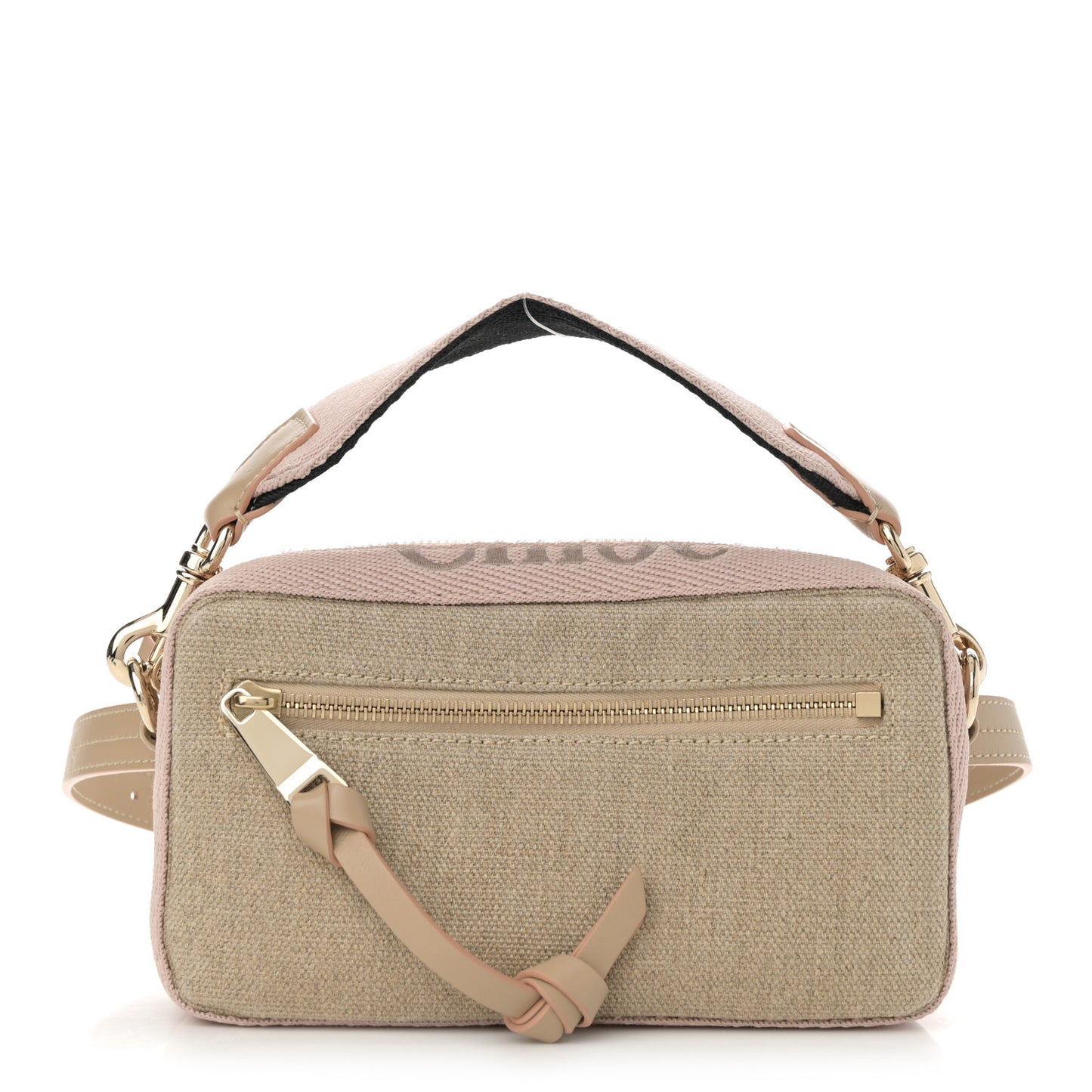 Linen Woody Belt Bag Blush Beige