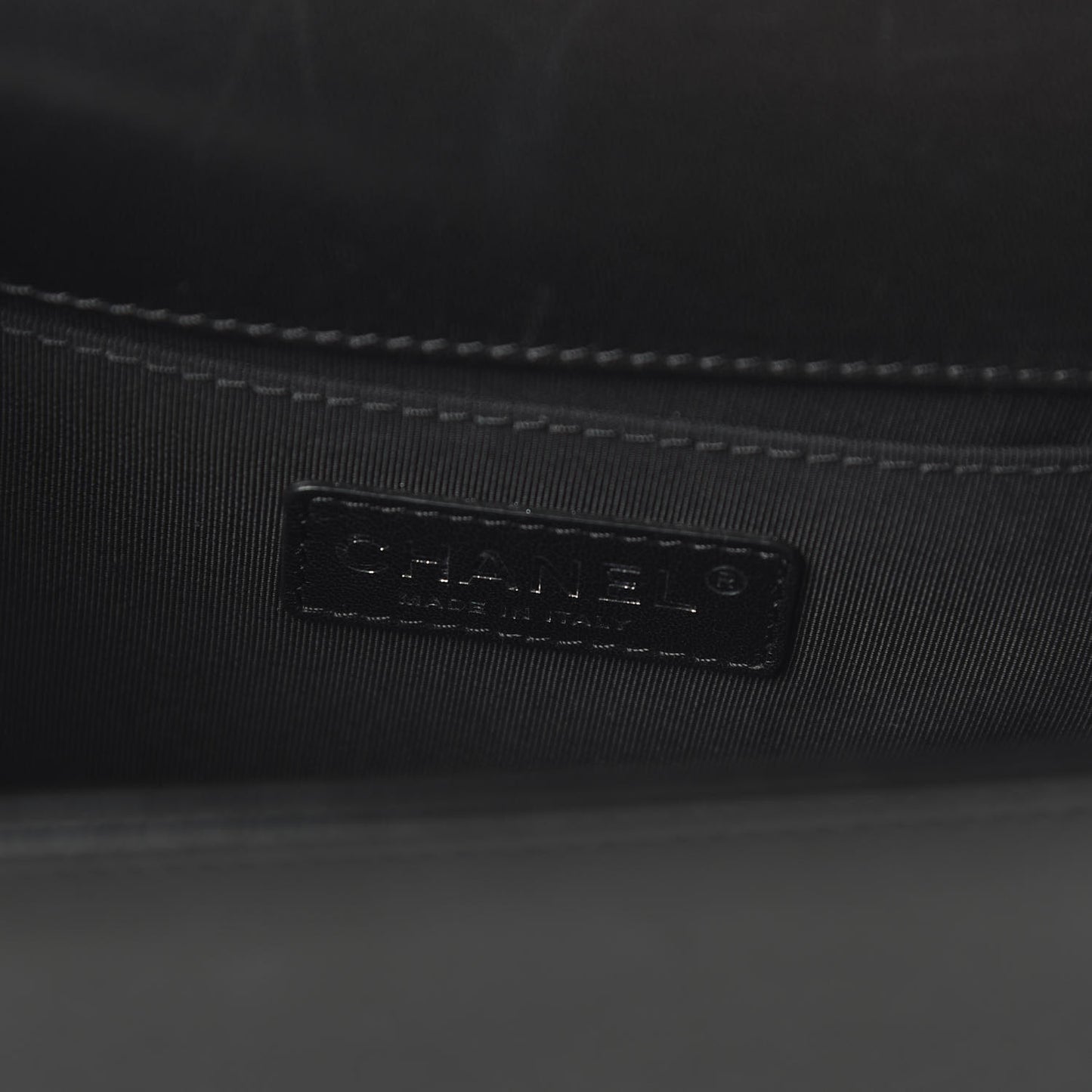 Lambskin Quilted Medium Boy Flap Black