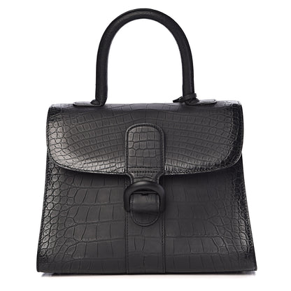 Delvaux Matte Alligator MM Brillant Satchel Black 1 of 11