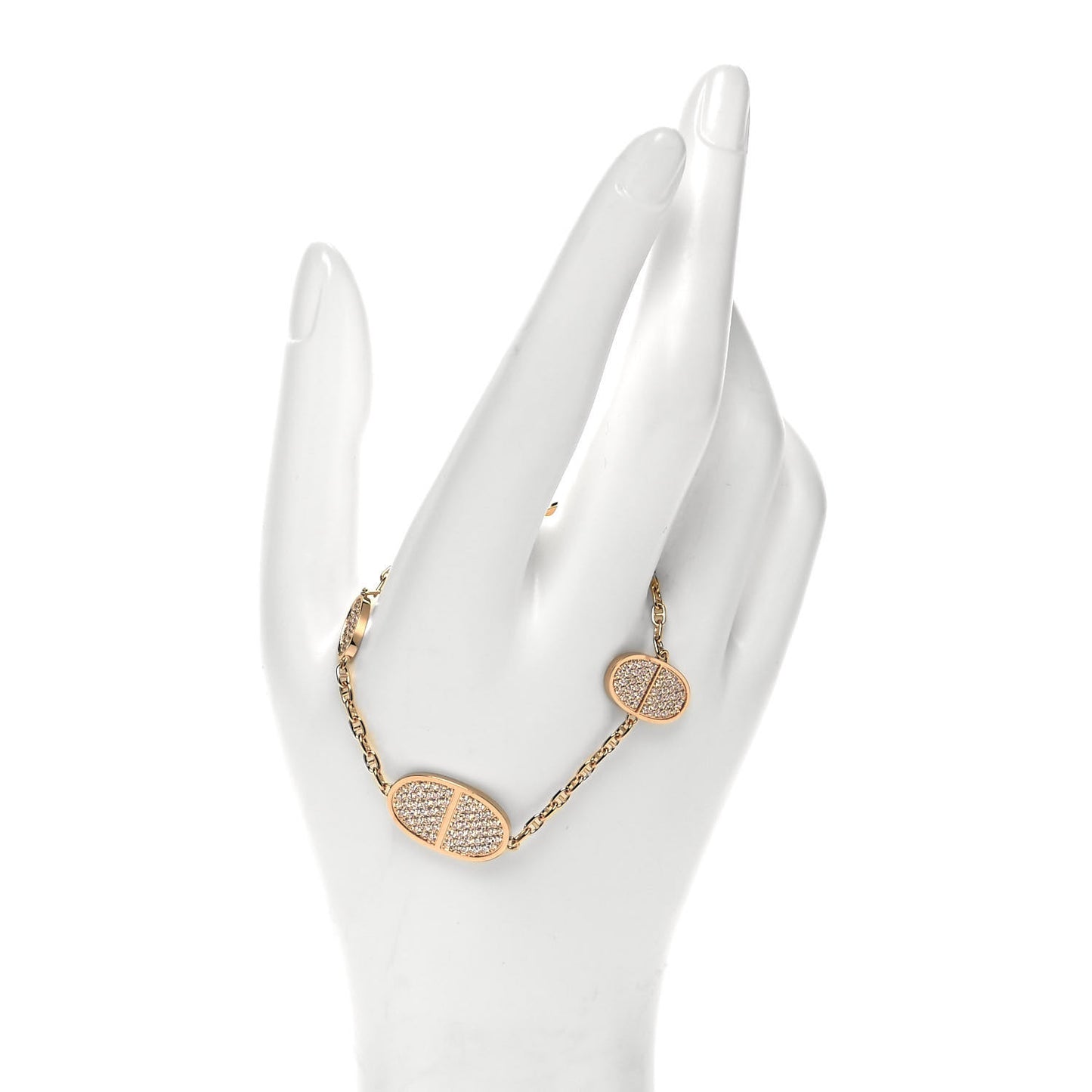 18K Rose Gold Diamond Verso Reversible Bracelet SH