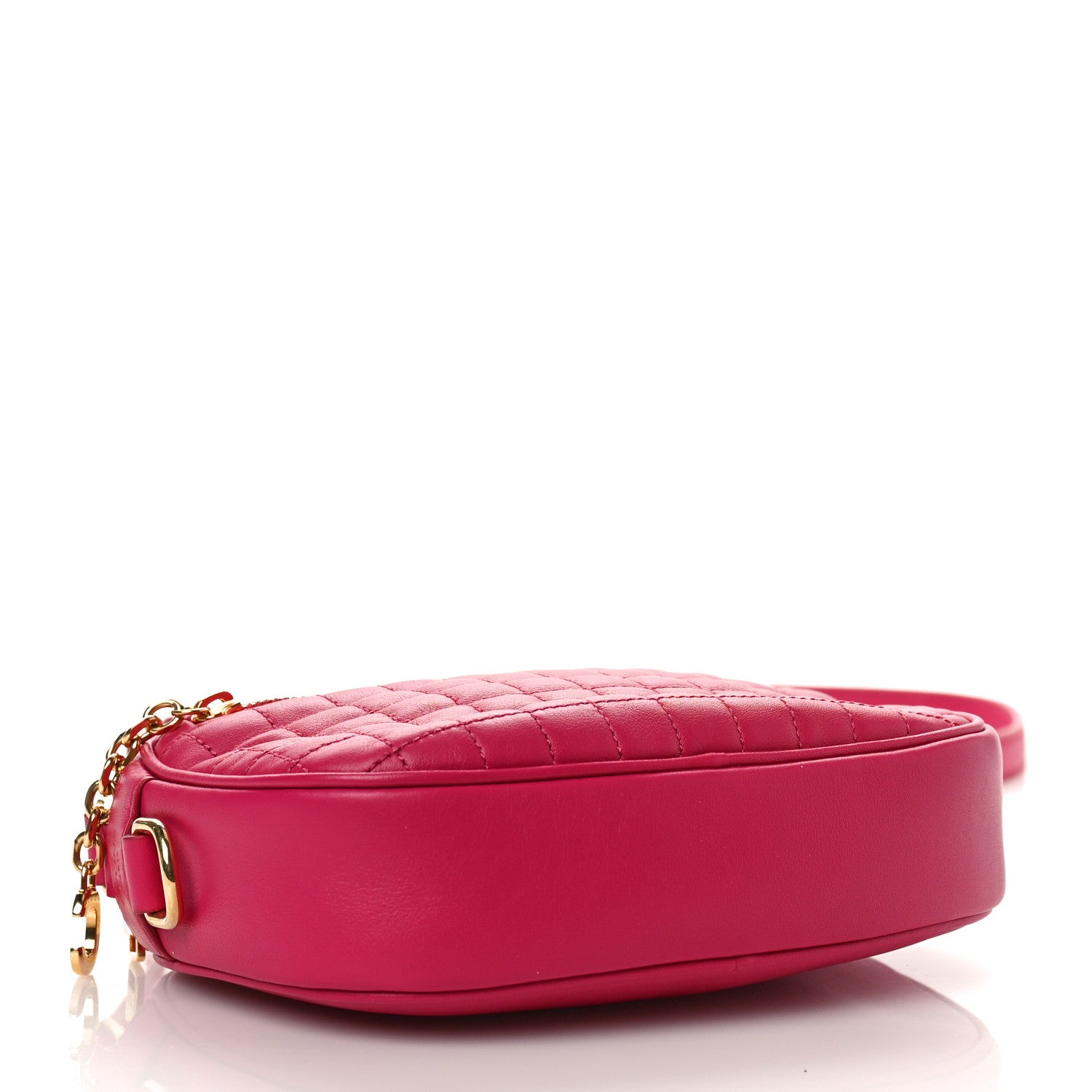 Celine Calfskin Quilted Small C Charm Bag Pink 4 of 8