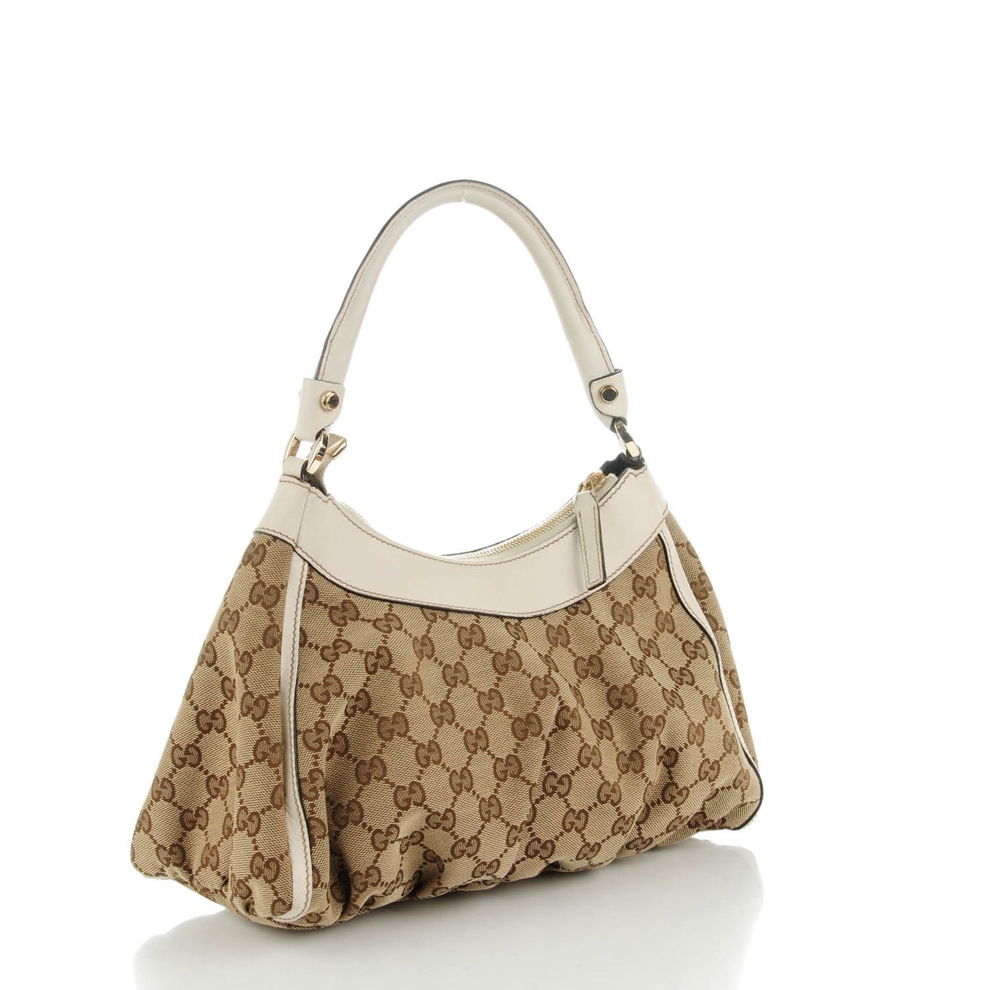 Monogram Medium D Gold Ring Hobo White