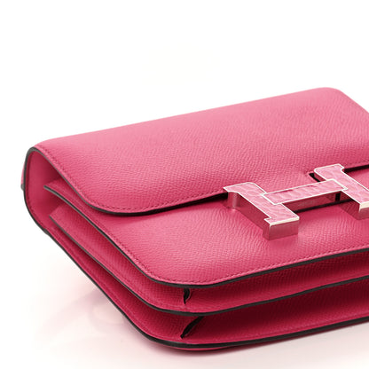 Hermes Epsom Shiny Alligator Constance 18 Rose Mexico 9 of 11