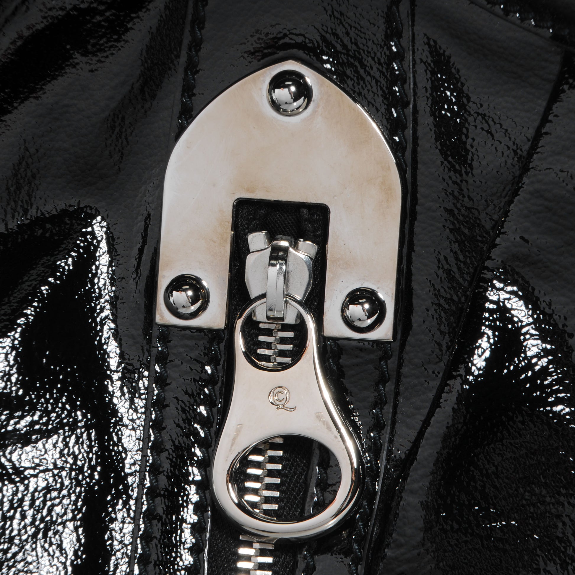Alexander McQueen Patent Leather Hobo Black 8 of 8