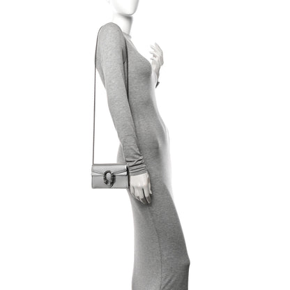 Gucci Metallic Calfskin Super Mini Dionysus Shoulder Bag Silver 2 of 10
