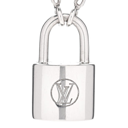 Louis Vuitton Sterling Silver Lockit Necklace 4 of 5