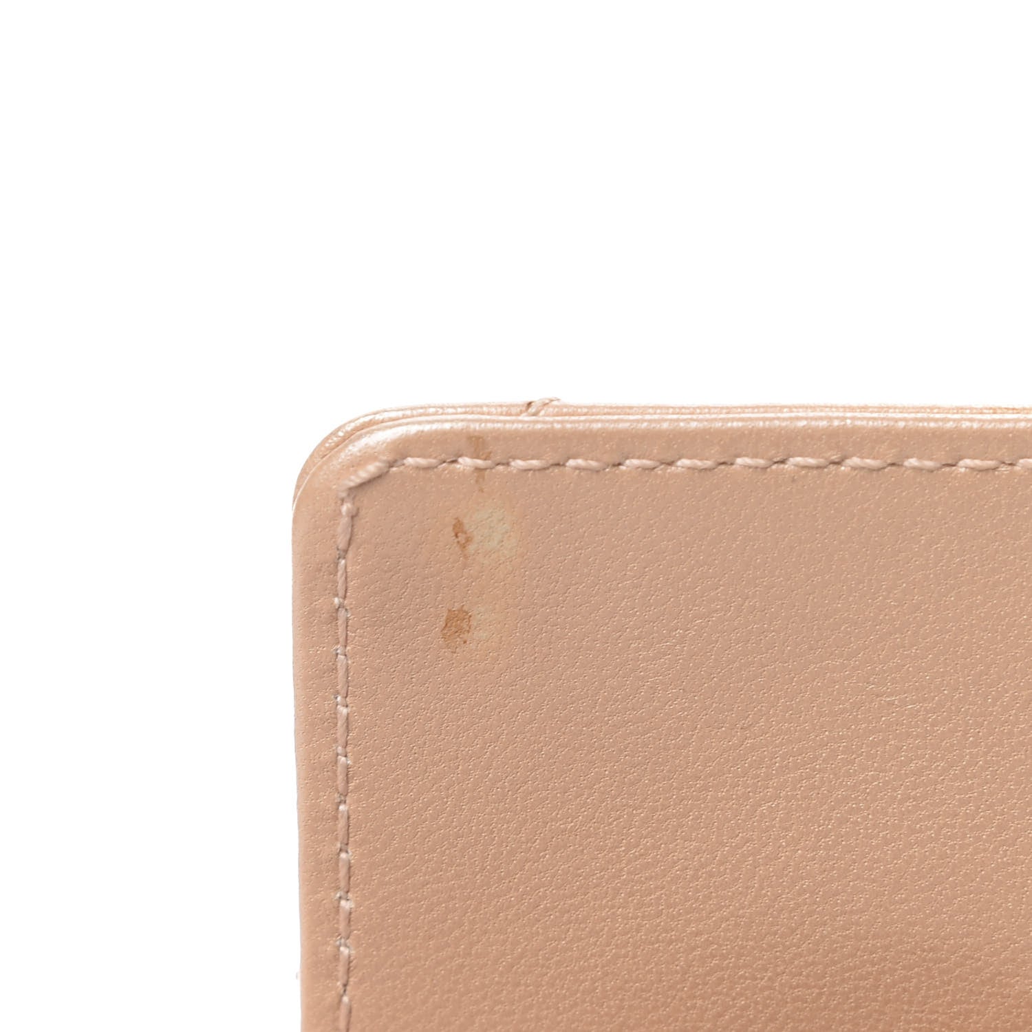 Chanel Iridescent Lambskin Quilted Round Handle Mini Flap Beige 14 of 14