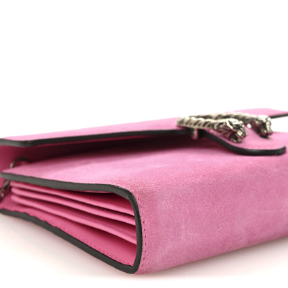 Gucci Suede Mini Dionysus Chain Wallet Pink Tropical Flower 9 of 10
