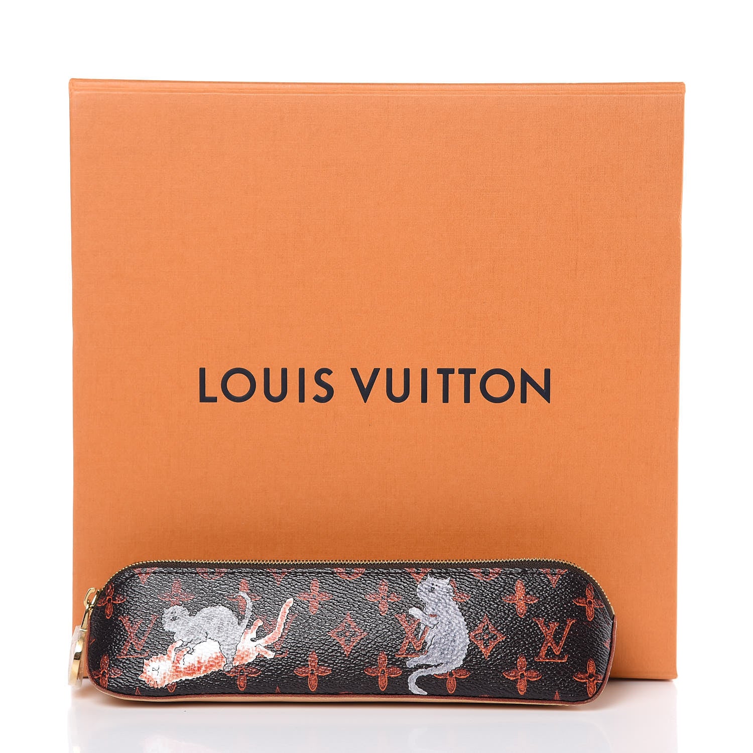 Louis Vuitton Catogram Elizabeth Pouch Orange Marron 10 of 10