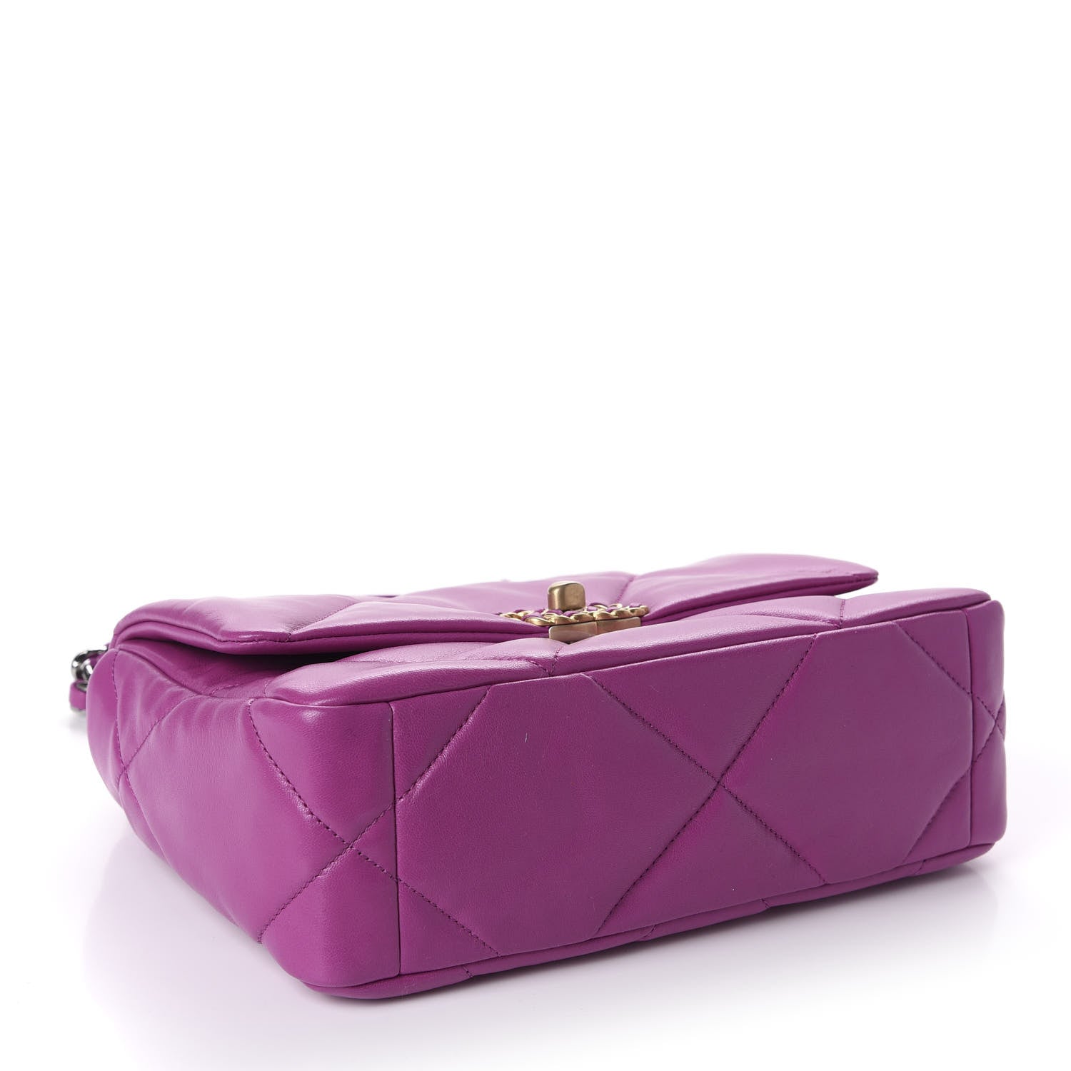 Chanel Lambskin Quilted Medium 19 Flap Purple 3 of 9