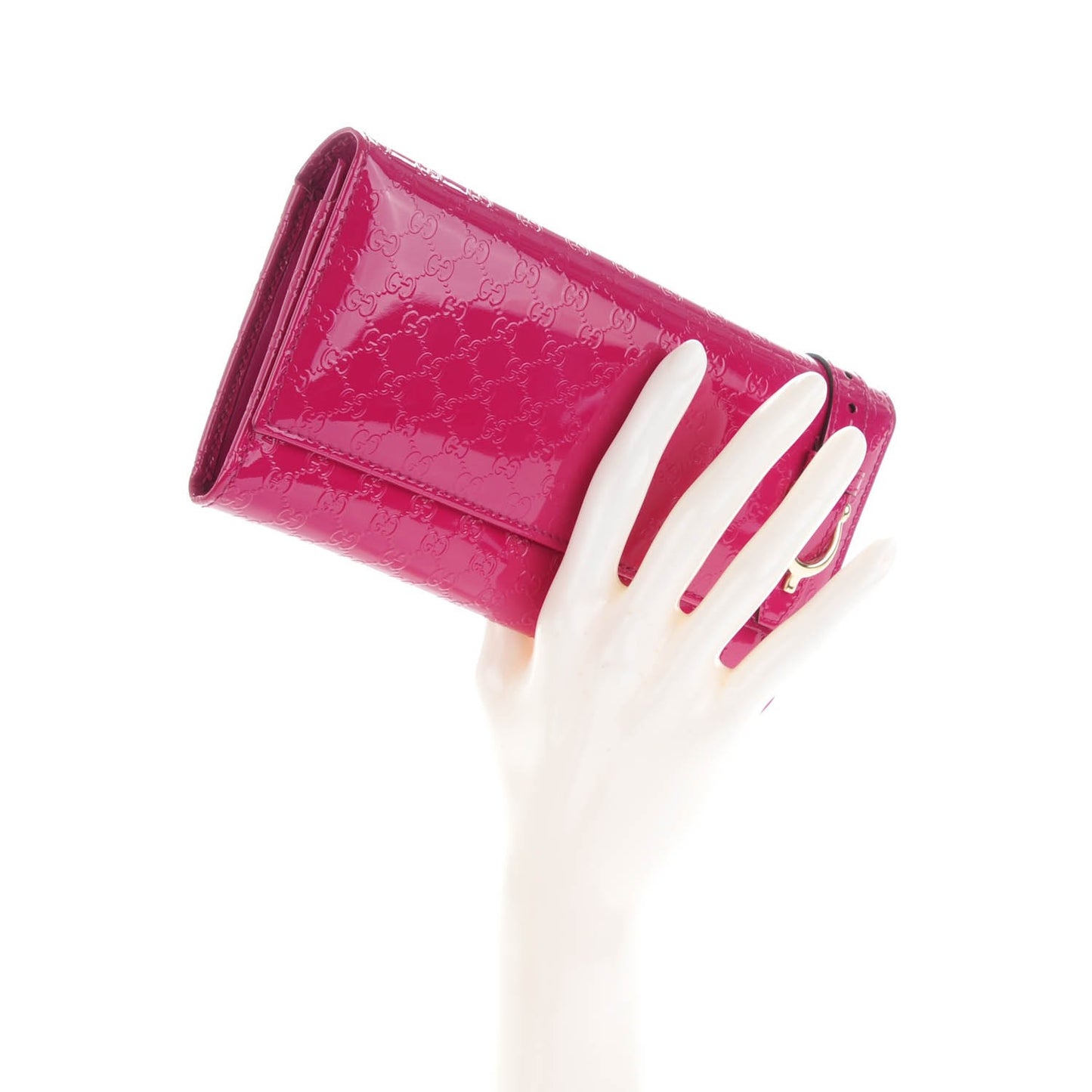 Patent Microguccissima Nice Wallet Bright Bouganville