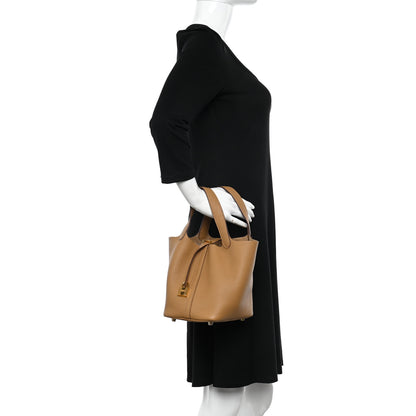 Hermes Taurillon Clemence Picotin Lock 18 PM Biscuit 2 of 11
