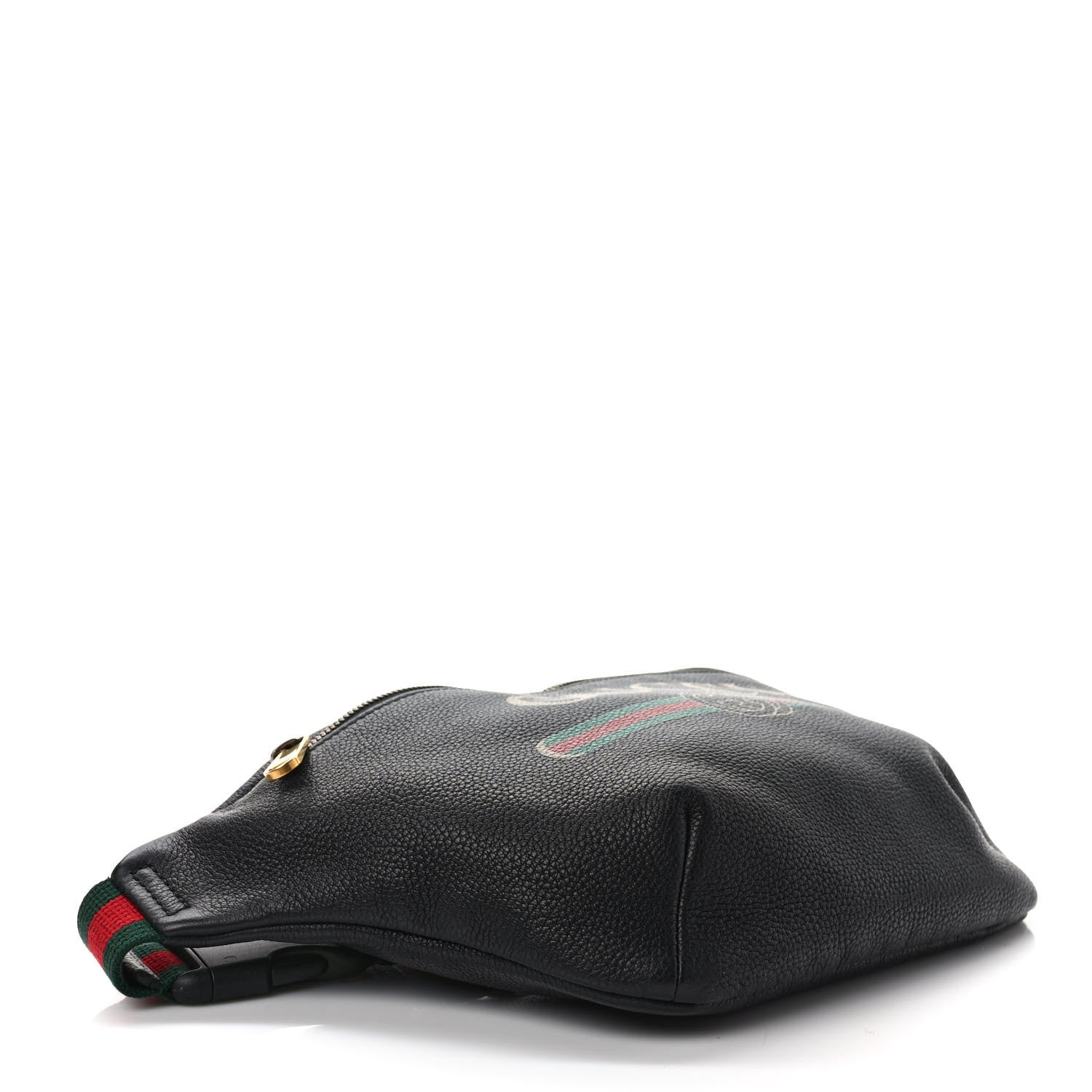 Gucci Grained Calfskin Logo Belt Bag Black 4 of 9