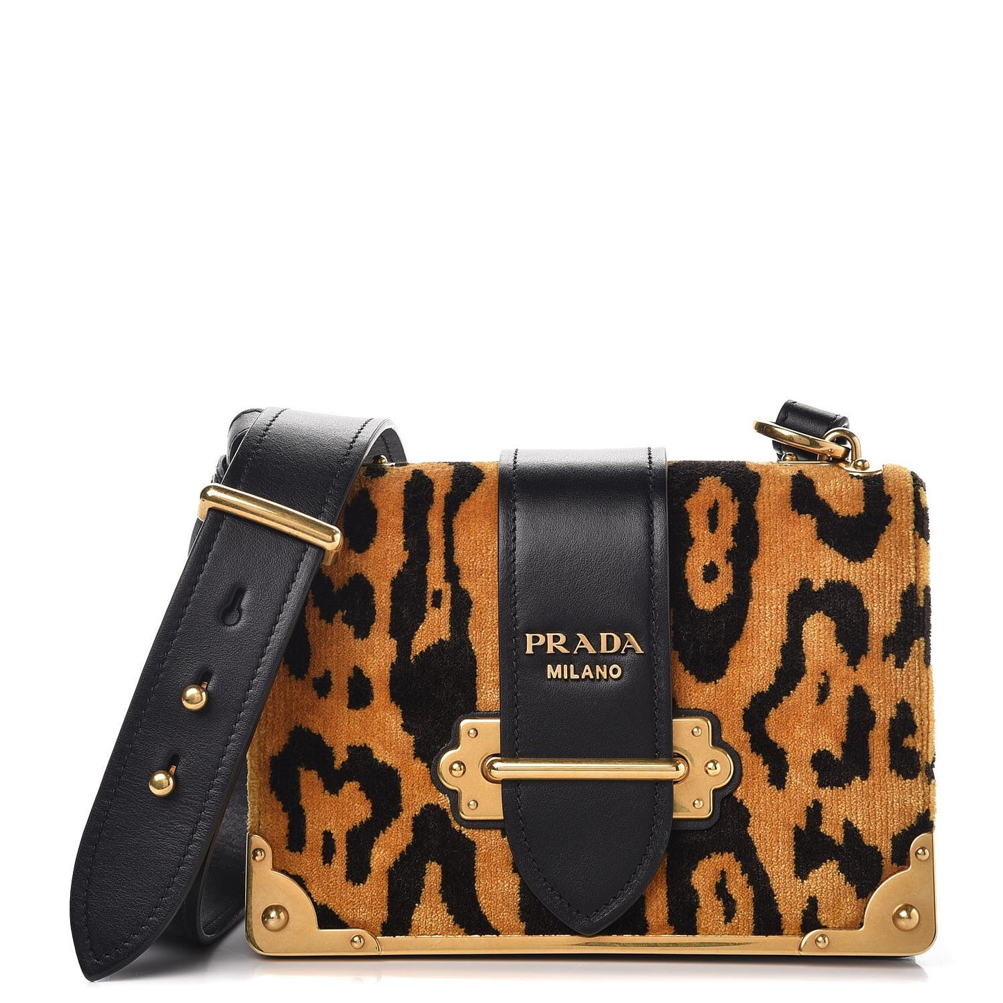 Velvet City Calf Leopard Print Cahier Bag
