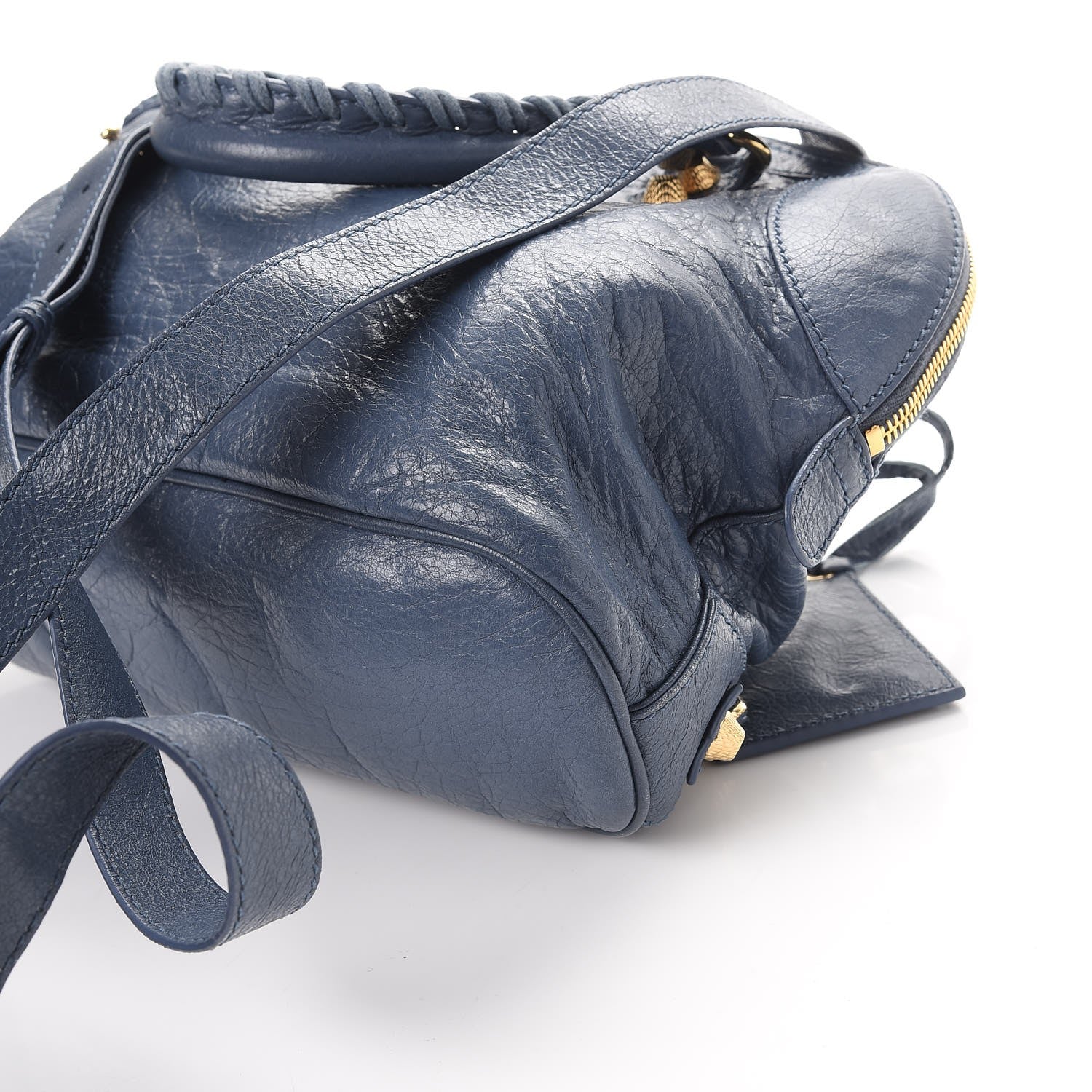 Balenciaga Agneau Giant 12 Gold Hardware Bowling Bag Bleu Persan 12 of 13