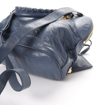 Balenciaga Agneau Giant 12 Gold Hardware Bowling Bag Bleu Persan 12 of 13